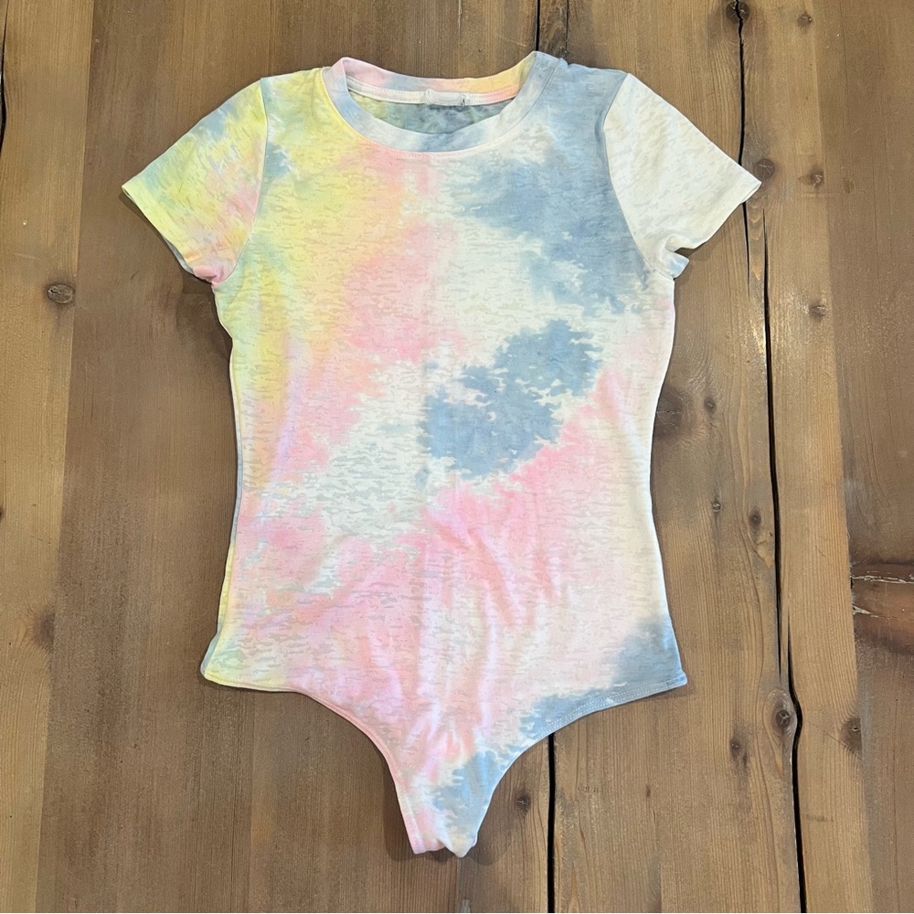 Le Lis Tie Dye Pastel Watercolor Bodysuit